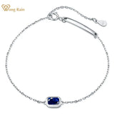 925 Silver Emerald Sapphire Ruby Diamond Bracelet Bangle 18K Plated