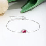 925 Silver Emerald Sapphire Ruby Diamond Bracelet Bangle 18K Plated