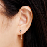 925 Silver D Moissanite Gemstone Earrings 18K Plated