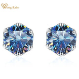 925 Silver 2CT Moissanite Diamonds Stud Earrings