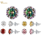 925 Silver Round Cut VVS1 Moissanite Stud Earrings