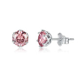 925 Silver Round Cut VVS1 Moissanite Stud Earrings