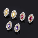 925 Silver 4*8 MM Marquise Cut Ruby Citrine Amethyst Stud Earrings
