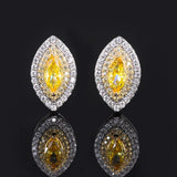 925 Silver 4*8 MM Marquise Cut Ruby Citrine Amethyst Stud Earrings