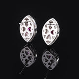 925 Silver 4*8 MM Marquise Cut Ruby Citrine Amethyst Stud Earrings