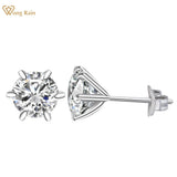 925 Silver 8MM Diamond Ear Stud Earrings