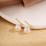 925 Silver Pearl Diamond Ear Studs for Women