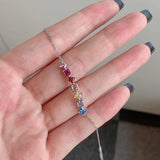 925 Silver Diamond Gemstone 18K Plated Bracelet Bangle