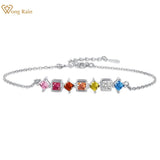 925 Silver Diamond Gemstone 18K Plated Bracelet Bangle