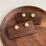 Hip Hop Rock Sterling Silver Diamond Ear Studs