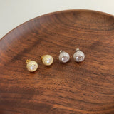 Hip Hop Rock Sterling Silver Diamond Ear Studs