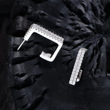 925 Silver Diamond Stud Earrings 18K Plated Women Fine Jewelry