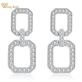 925 Silver Couple Dangle Earrings High Carbon Diamonds