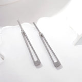925 Silver Diamonds Gemstone Dangle Earrings