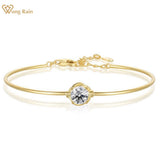 925 Silver Diamond Bracelet Bangle 18K Plated Jewelry