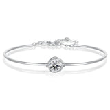 925 Silver Diamond Bracelet Bangle 18K Plated Jewelry