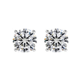 925 Silver 6MM Diamond Stud Earrings 18K Plated Fine Jewelry