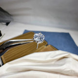 925 Silver 6MM Citrine Sapphire Stud Earrings Women