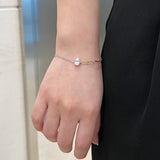 925 Silver Diamond Gemstone Bangle Bracelet 18K Plated