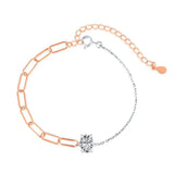 925 Silver Diamond Gemstone Bangle Bracelet 18K Plated