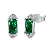 925 Silver Gemstone Stud Earrings for Women Wedding