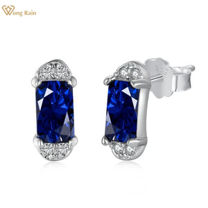 925 Silver Gemstone Stud Earrings for Women Wedding