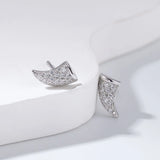 925 Silver Diamond Gemstone Horn Ear Studs for Women