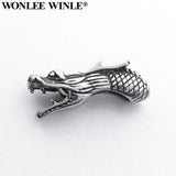 Stainless Steel Dragon Charm Bead Bracelet Jewelry DIY