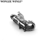 Stainless Steel Dragon Charm Bead Bracelet Jewelry DIY