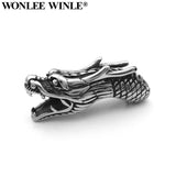 Stainless Steel Dragon Charm Bead Bracelet Jewelry DIY