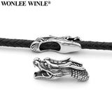 Stainless Steel Dragon Charm Bead Bracelet Jewelry DIY