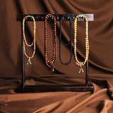 Wood 24-Hooks Necklace Jewelry Display Rack