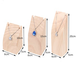 Wood Arc-shaped Necklace Pendant Holder Jewelry Display Rack Storage