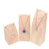 Wood Arc-shaped Necklace Pendant Holder Jewelry Display Rack Storage