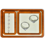 Velvet Jewelry Organizer Stand Beige Green Gray