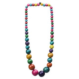 Long Ethnic Bohemian Wood Bead Necklace for Women