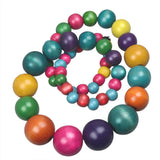 Long Ethnic Bohemian Wood Bead Necklace for Women