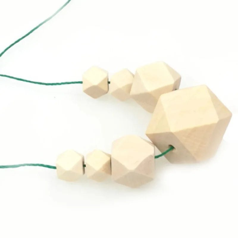Wood Beads Natural Spacer 10~20MM Octagonal Loose Bead Jewelry DIY