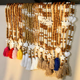 Colorful Tassel Pendant Wood Beads Necklace for Women