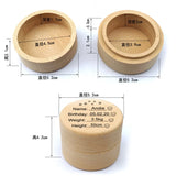 Wooden Baby Tooth Box with Baby Stats - Creative Baby Gift