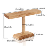 Wood Bracelet T-Bar Rack Stand Organizer Bangle Holder
