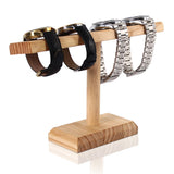 Wood Bracelet T-Bar Rack Stand Organizer Bangle Holder