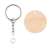 Wood Charms Key Chain Keyrings Blank Engraved Pendants
