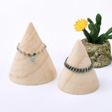 Wood Cone Bracelets Bangle Display Holder Stand Jewelry Display