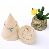 Wood Cone Bracelets Bangle Display Holder Stand Jewelry Display
