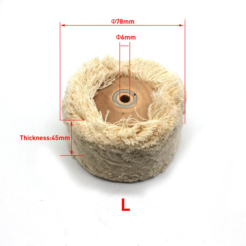 Wood Core Cotton Thread Jewelry Wheel Mirror Polishing Accessory