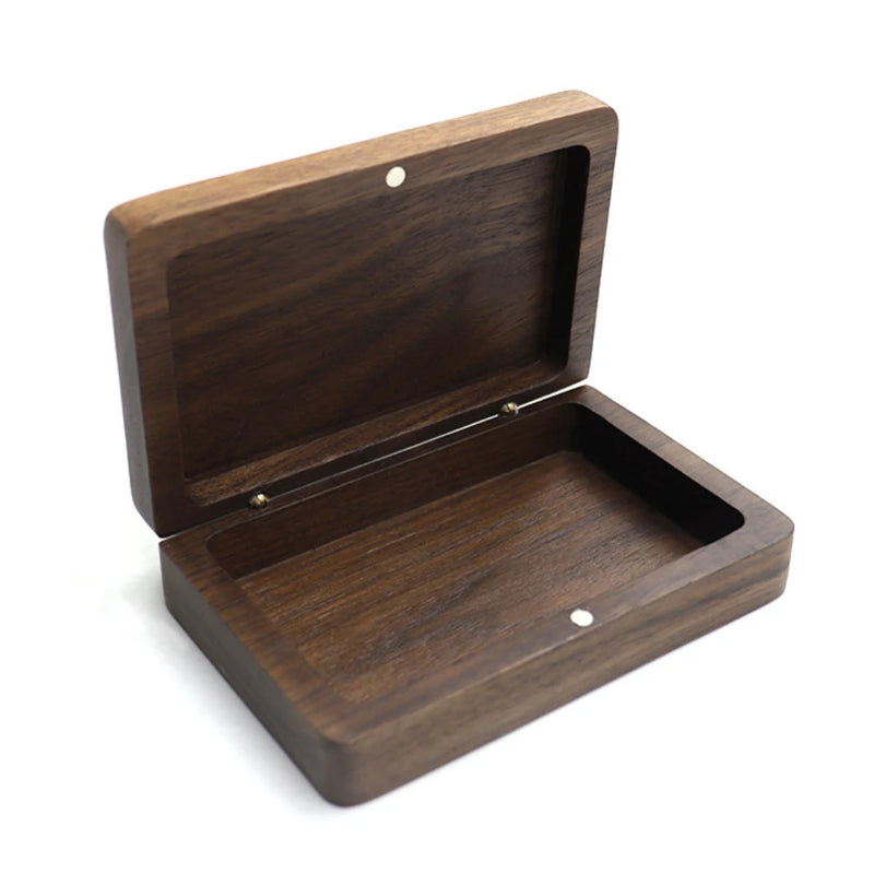 Wood Wedding Valentin Ring Box Gift Logo Personalized Jewelry