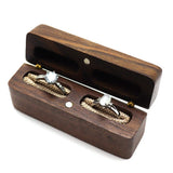 Wood Wedding Valentine Walnut Engagement Ring Holder Box