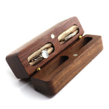 Wood Wedding Valentine Walnut Engagement Ring Holder Box