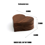 Wood Wedding Valentine Walnut Proposal Engagement Ring Holder Ring Box